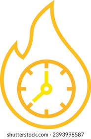 Fast Cook Fire Icon Vector Illustration