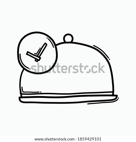 Fast cooking doodle vector icon. Drawing sketch illustration hand drawn line.