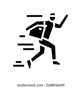 fast courier glyph icon vector. fast courier sign. isolated symbol illustration