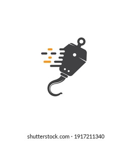 fast Crane hook vector illustration template