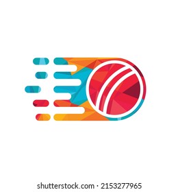 Fast Cricket vector logo design. Speed game logo design concept.	