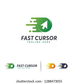 Fast Cursor logo designs concept vector, Online Logo template
