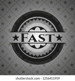 Fast dark icon or emblem