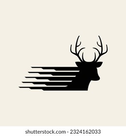 Fast deer logo, perfect for any brand logo, company, symbol or graphic needs.