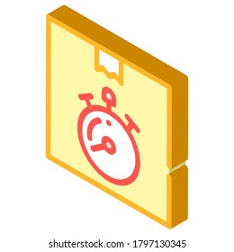 fast delivering or time out isometric icon vector. fast delivering or time out sign. isolated symbol illustration
