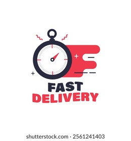 Fast Delivery Banner Vector Illustration. Fast Delivery Service Concept Design