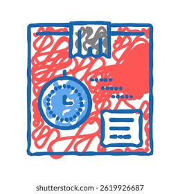 fast delivery box doodle icon sketch vector. fast delivery box sign. isolated symbol illustration
