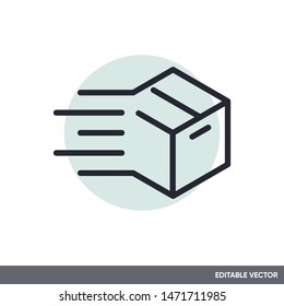 fast delivery box gift service icon