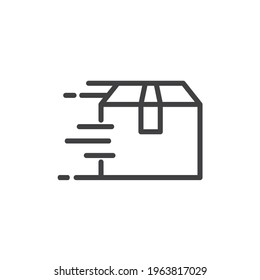Fast delivery box, icon, vector.
