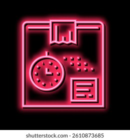 fast delivery box neon light sign vector. fast delivery box illustration