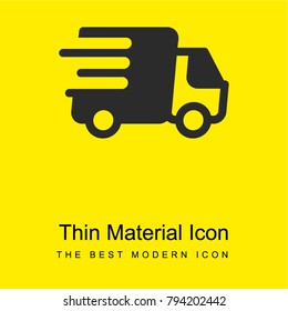 Fast Delivery bright yellow material minimal icon or logo design