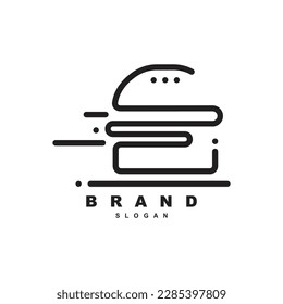 Schnelle Lieferung des Hamburger-Logo-Designs Vektorgrafik für Ihre Marke oder Ihr Unternehmen
