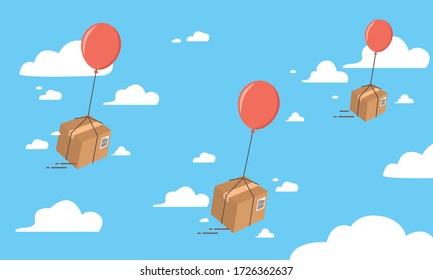 Fast delivery by the air and best transportation concept.