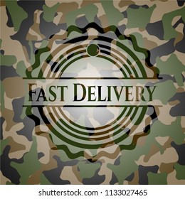 Fast Delivery camouflaged emblem