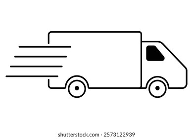 Fast delivery car icon. Delivery truck icon. Fast car icon. Fast shipping delivery truck icon.  