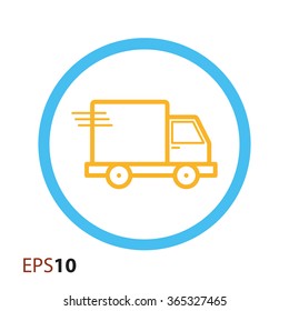 Fast delivery car icon for web and mobile