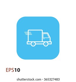 Fast delivery car icon for web and mobile