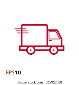 Fast delivery car icon for web and mobile