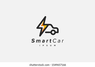 Fast Delivery Car Logo Template. For Your Business. Icon Line Style.