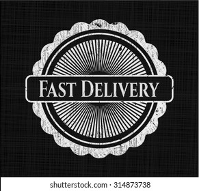 Fast Delivery chalk emblem