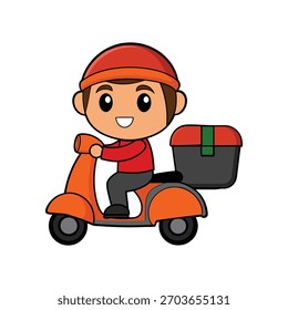Ilustración vectorial de color de entrega rápida