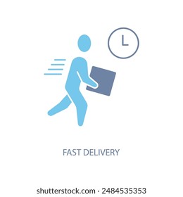 fast delivery concept line icon. Simple element illustration. fast delivery concept outline symbol design.
