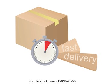 Fast delivery concept. vector illustration