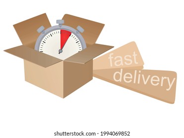 Concepto de entrega rápida. ilustración vectorial
