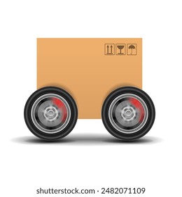 Fast delivery concept. Vector illustration