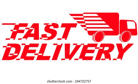 Fast Delivery Courier Vector Sticker