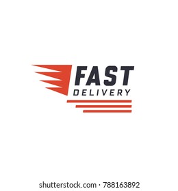 Fast delivery design. Delivery label for online shopping. Worldwide shipping. Vector illustration