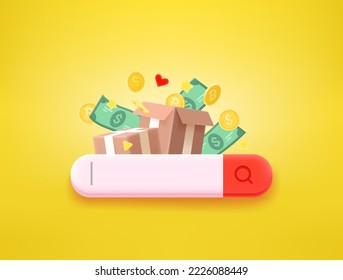 Fast Delivery Fee Concept. 3d Style Vector Illustration