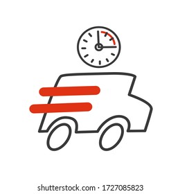 Ilustración simple de entrega rápida