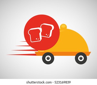 fast delivery food bakery icon vector illustration eps 10