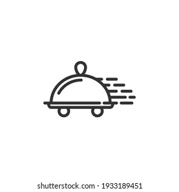 Fast Delivery Food Icon. Vector Illustration.