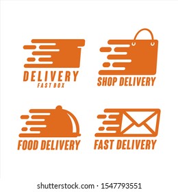 Fast Delivery Food shop Vector Logos
