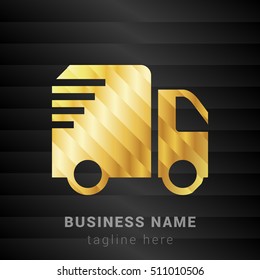 Fast Delivery Gold and Black silk fashion premium icon / Logo