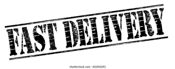 fast delivery grunge stamp, vector illustration