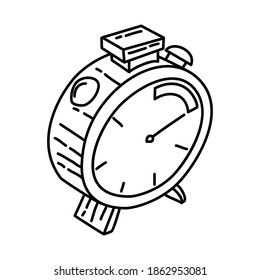 Fast Delivery Hand Drawn Icon Set Vector.