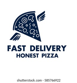 Fast delivery honest flying pizza with wings 