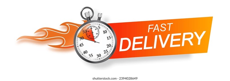 Fast Delivery hot sale bright. Sale icon of burning fast delivery of goods and services. Hot sales limited time only discount promotions. Vector