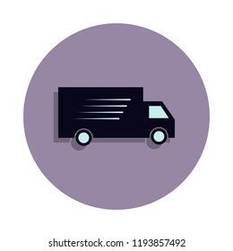 fast delivery icon in badge style. One of web collection icon can be used for UI, UX