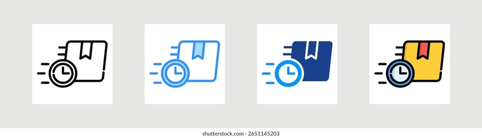 Fast Delivery Icon Collection Set Multiple Style