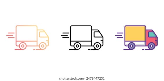 Diseño de icono de entrega rápida con fondo blanco ilustración de stock