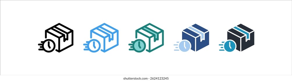 Fast Delivery Icon In Different Style Vector