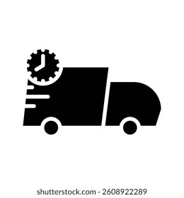 Fast delivery icon with dynamic, modern design. Perfect for express shipping, courier services, and e-commerce apps. High-quality vector, fully scalable and easy to customize.
