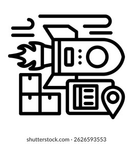 Elemento de ícone de entrega rápida para design