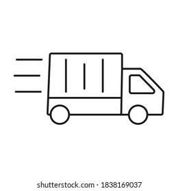 fast delivery icon element of logistics icon for mobile concept and web apps. Thin line fast delivery icon can be used for web and mobile. Premium icon on white background