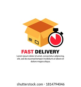 Fast delivery icon. Express delivery logo, icon. Vector on isolated white background. EPS 10