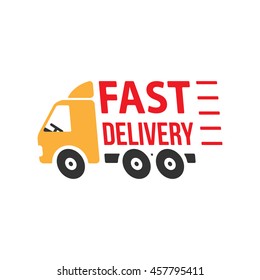 Fast Delivery Icon. Flat Style. Vector
